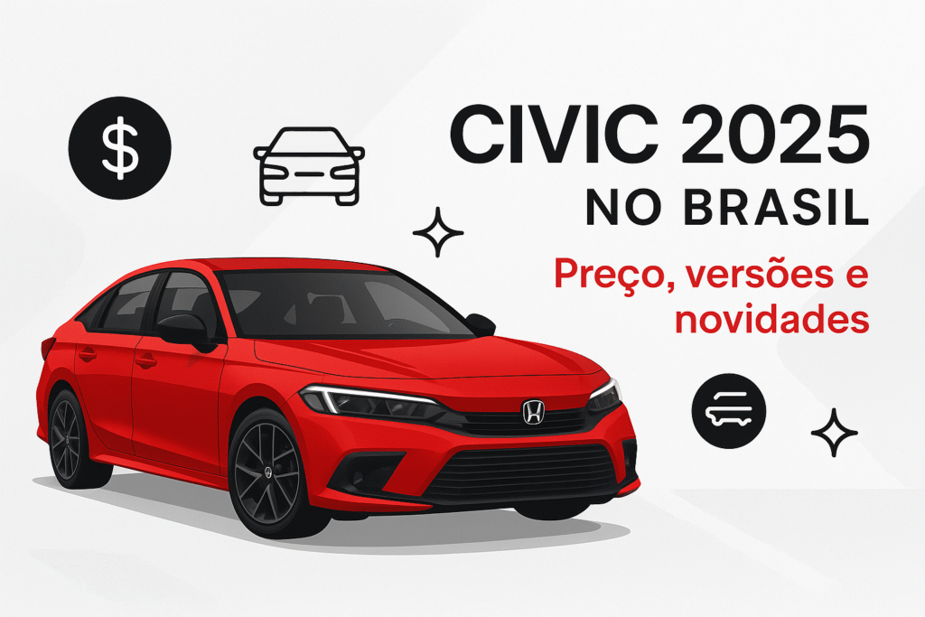 Honda Civic 2025 no Brasil: preço, versões e novidades