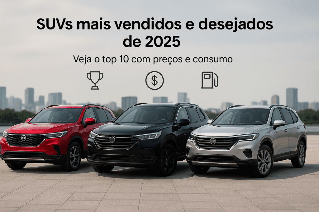 SUVs mais vendidos em 2025