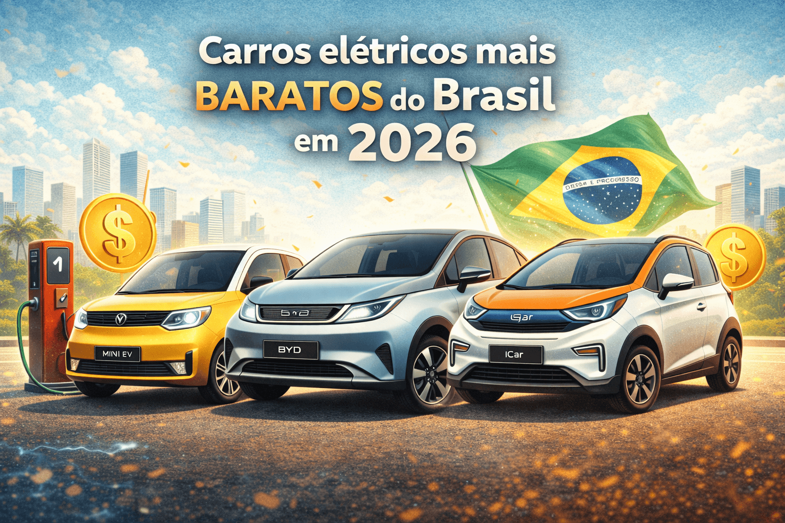 Carros elétricos mais baratos do Brasil em 2026