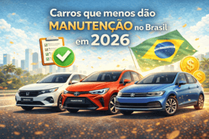 Carros que menos dão manutenção no Brasil em 2026