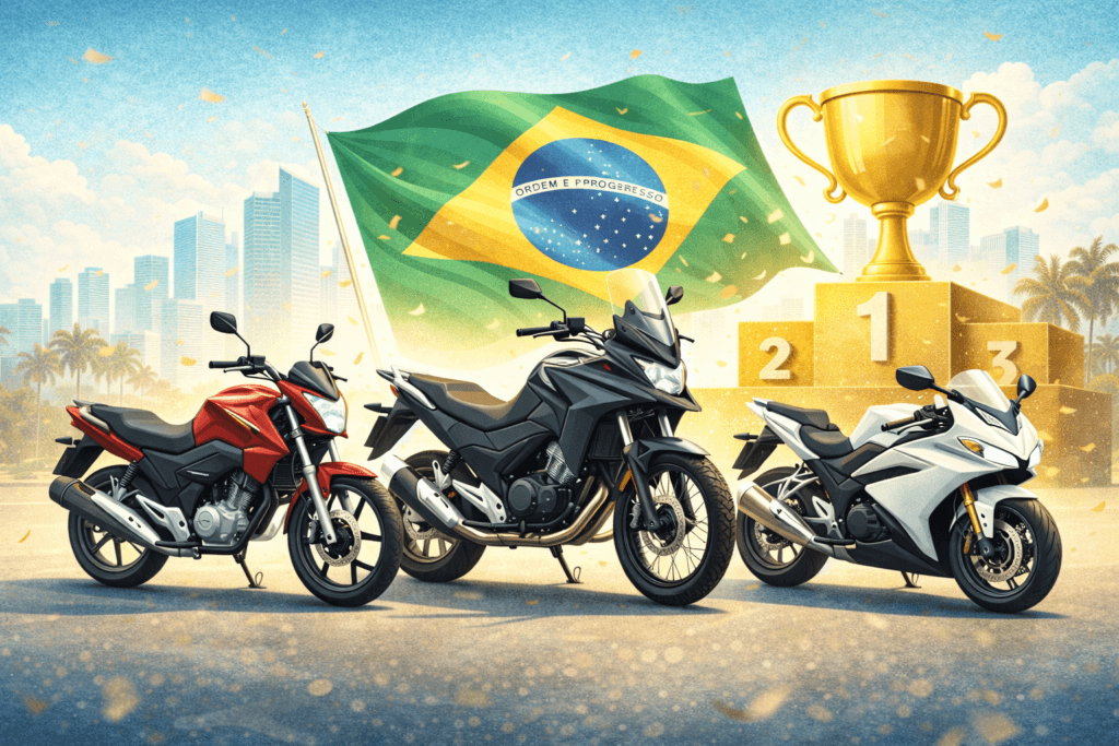 Motos mais vendidas de 2025 no Brasil