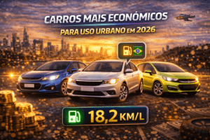 Carros mais econômicos para uso urbano em 2026