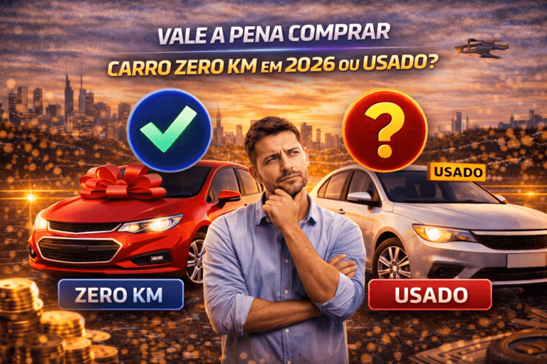 Vale a pena comprar carro zero km em 2026 ou usado