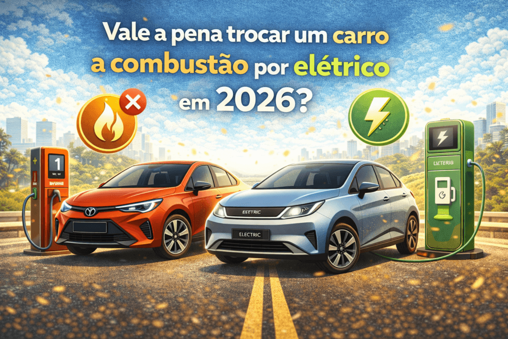 Vale a pena trocar um carro a combustão por elétrico em 2026