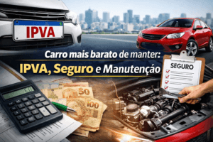 Carro mais barato de manter: IPVA, seguro e manutenção