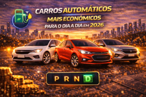 Carros automáticos mais econômicos para o dia a dia em 2026