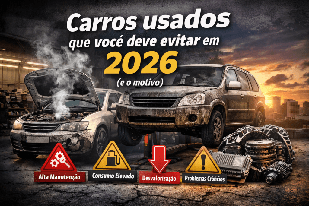 Carros usados que você deve evitar em 2026