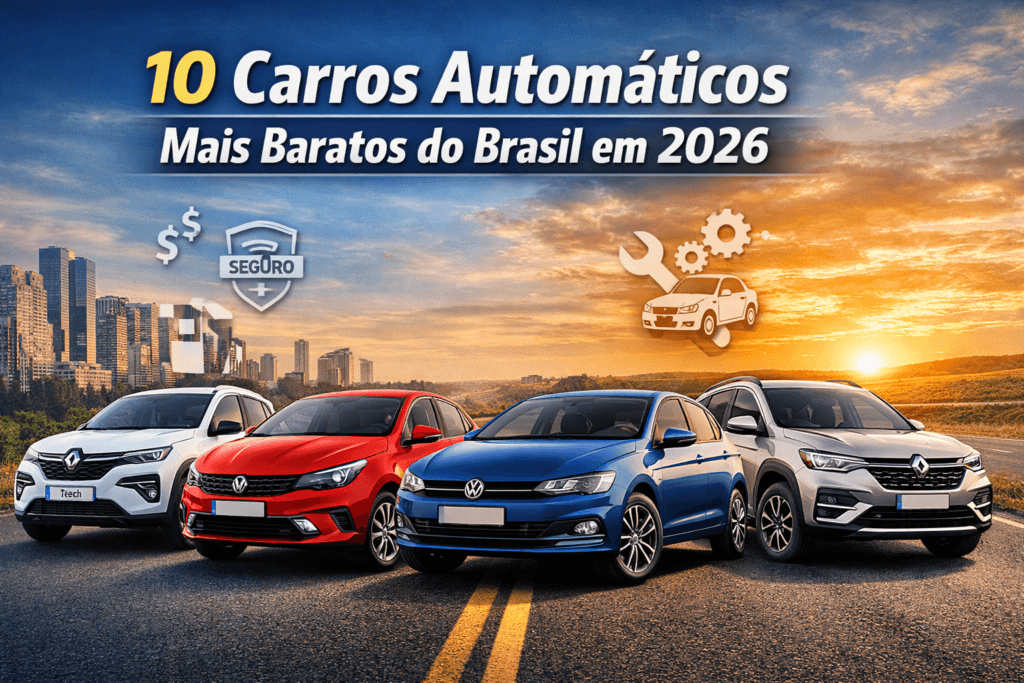 10 Carros Automáticos Mais Baratos do Brasil em 2026