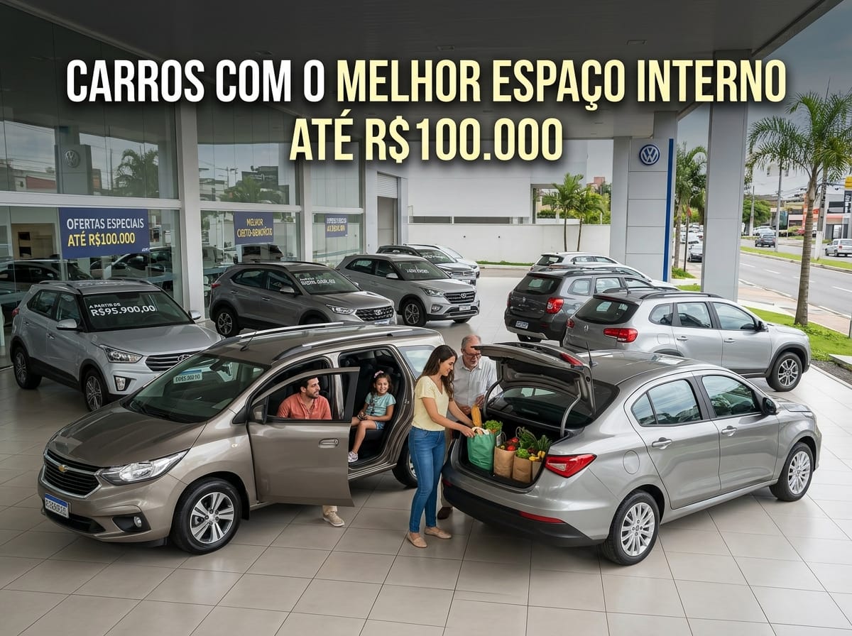 Carros com melhor espaço interno até R$ 100 mil