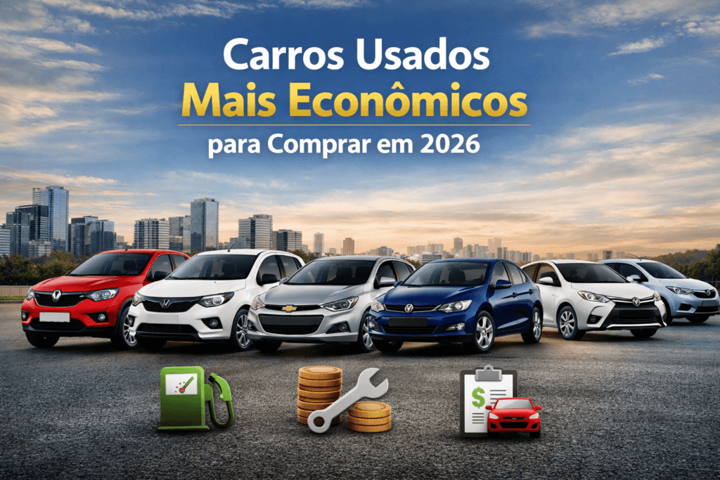 Carros usados mais econômicos para comprar em 2026