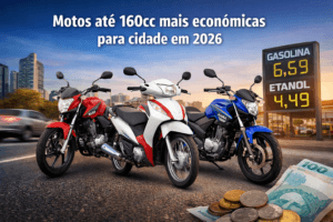 Motos até 160cc mais econômicas para cidade em 2026