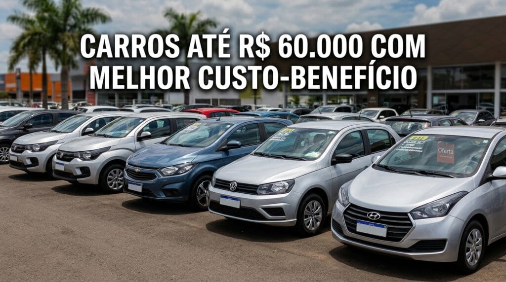 Carros até R$ 60 mil: melhores custo-benefício
