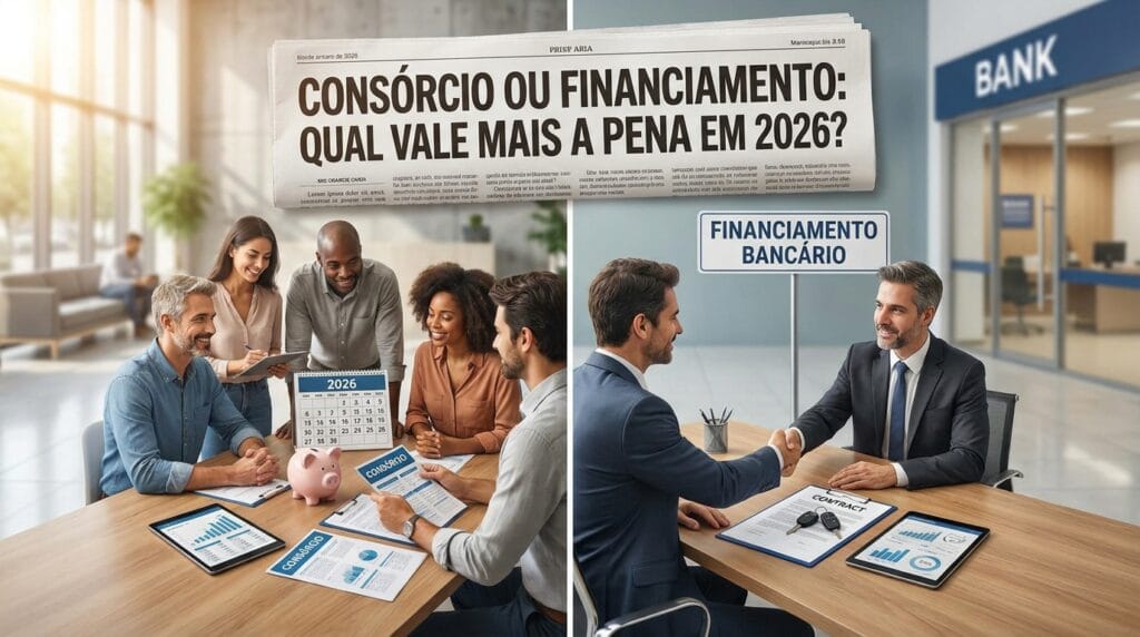 Consórcio ou Financiamento: Qual Vale Mais a Pena em 2026?