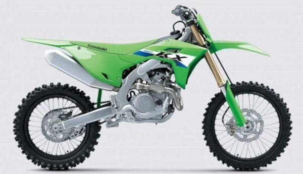 imagem lateral da nova Kawasaki KX450F