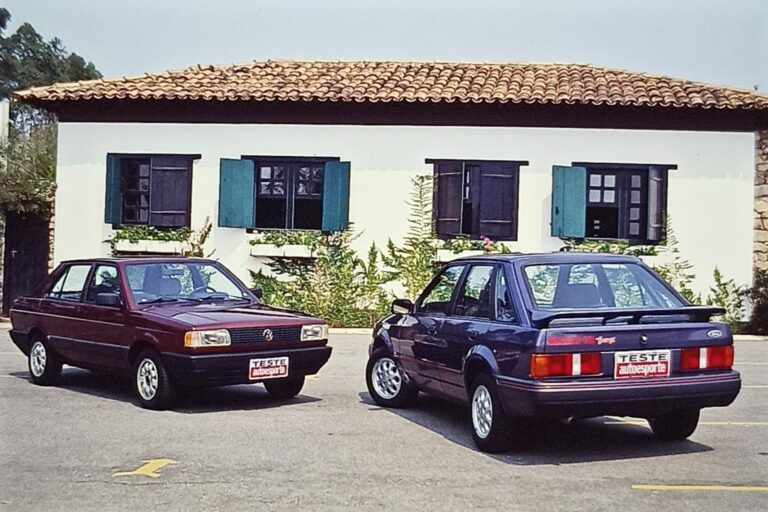 Ford Escort Guarujá supera Volkswagen Voyage GL em teste comparativo de sedãs 4 portas