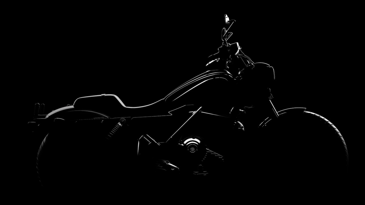 Silhueta da Harley-Davidson Sprint 440 2027 revelada em teaser oficial da nova motocicleta.